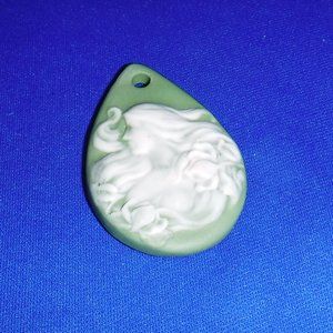 Pendant, Focal Bead, Porcelain, W. Germany